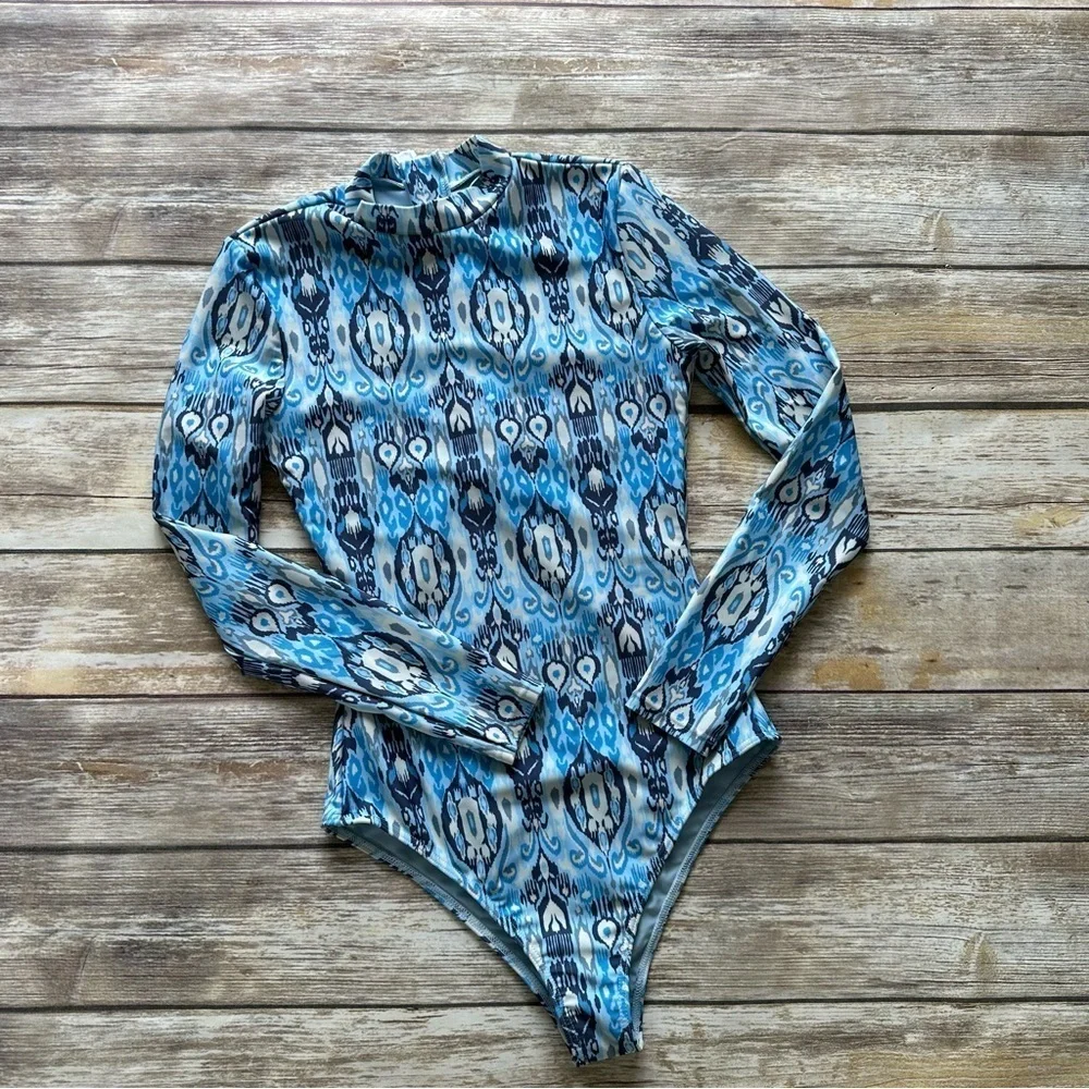 New Sisstrevolution Ikat Nora One Piece Swimsuit Long Sleeve S